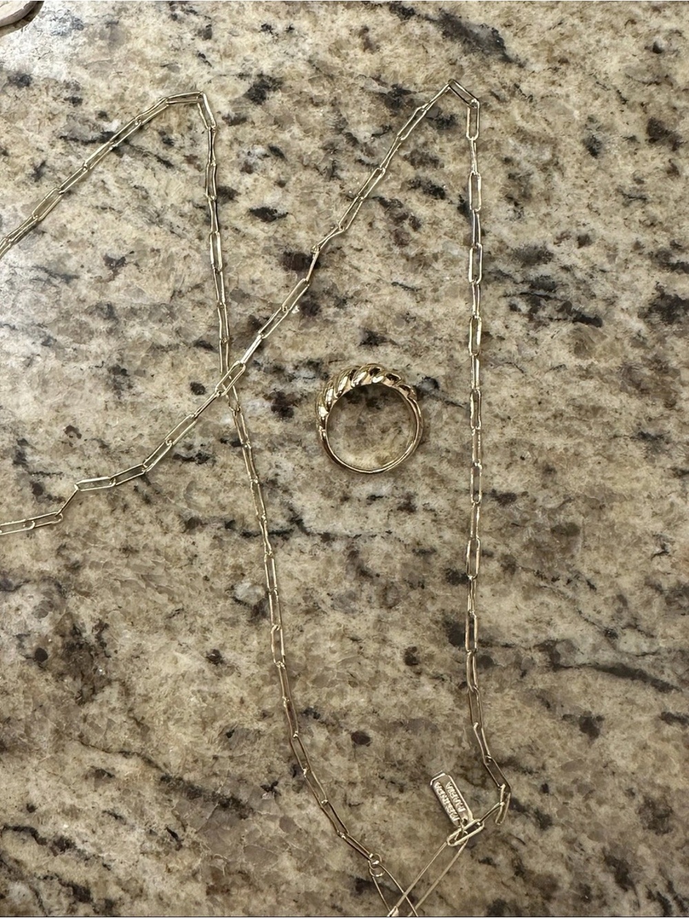 Melinda Marie Gold Necklace / With Ring - Picture 7 of 7